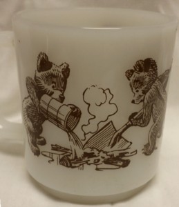 Smokey The Bear - U.S. Forest Service - Milk Glass Mug