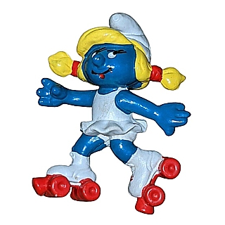 Smurf Collectibles - Smurfette Roller Skates PVC Figure