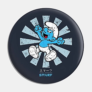 Smurf Collectibles - Smurf Retro Japanese Pinback Button