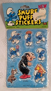 Smurf Collectibles - Smurf Puffy Plastic Stickers