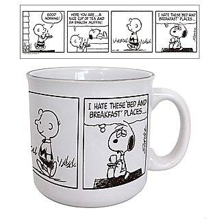 Peanuts Collectibles - Comic Bed and Breakfast 20 ounce Ceramic Camper Mug