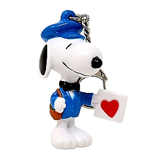 Snoopy Collectibles - Snoopy Valentine's Day Mailman Postal Carrier Delivery Man Keychain Keyring
