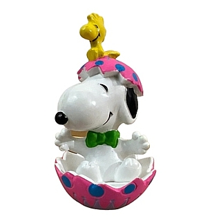 Snoopy Collectibles - Snoopy Whitman's Easter Figure - Snoopy and Woodstock in Pink Egg
