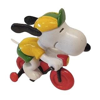 Snoopy and Peanuts Collectibles - Snoopy Bicycle with Training Wheels PVC