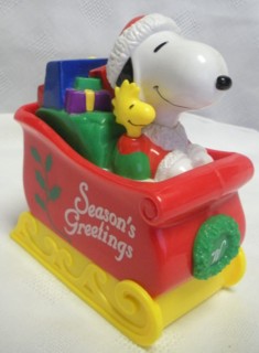 Snoopy and Peanuts Collectibles - Snoopy XMas Whitman's Bank