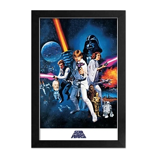 Classic Star Wars Collectibles - Star Wars A New Hope Movie Poster Gel Coated Canvas Print