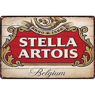 Beer Advertising Collectibles - Stella Artois Metal Tavern Sign