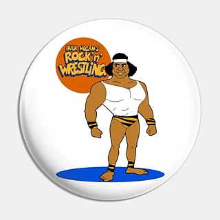 Pro Wrestling Collectibles - WWE / WWF World Wrestling Federation Superfly Jimmy Snuka Rock n Wrestling Pinback Button