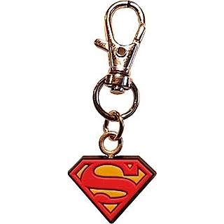 DC Comics and Movies Collectibles Superman Rubber Keychain Zipper Pull