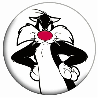 Looney Tunes Collectibles Sylvester Metal Pinback Button