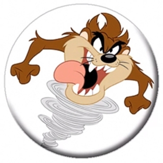 Looney Tunes Collectibles Taz Metal Pinback Button