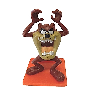 Cartoon Character Collectibles - Looney Tunes Taz PVC Figure with Red Base