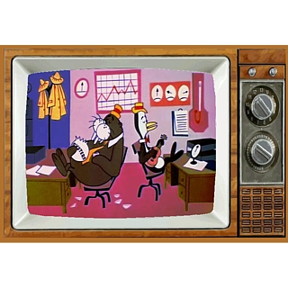Saturday Morning Cartoon Collectibles - Tennessee Tuxedo and Chumley Metal TV Magnet