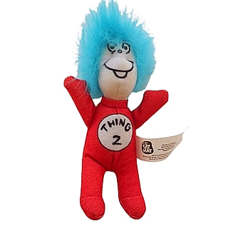 Cartoon Characters Collectibles - Doctor Seuss Cat in The Hat Thing 1 and Thing 2 Mini Plush