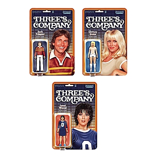 Television from the 1970's and 1980's Collectibles - Three's Company Jack Tripper, Chrissy Snow, Janet Wood Set of 3 Action Figures from Syndicate Toys