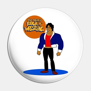 Pro Wrestling Collectibles - WWE / WWF World Wrestling Federation Tito Santana Rock n Wrestling Pinback Button