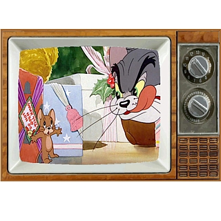 Cartoon Collectibles - Tom and Jerry Christmas Metal TV Magnet