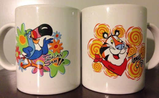 Kellogg's Collectibles - Toucan Sam and Tony The Tiger Ceramic Coffee Mugs