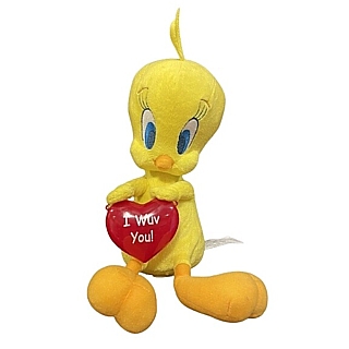 Looney Tunes Collectibles -Tweety I Wuv You Singing Plush