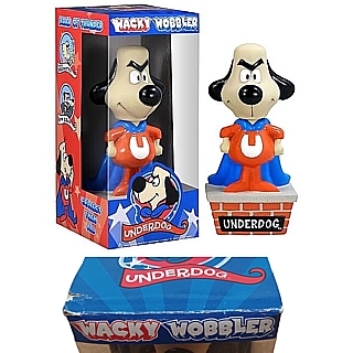 Vintage Cartoon Collectibles - Underdog Wacky Wobbler Bobblehead Doll, Nodder - Damaged Box