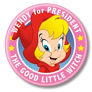 Cartoon Character Collectibles - Casper The Friendly Ghost - Wendy for President Metal Pinback Button