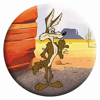 Looney Tunes Collectibles Wile E Coyote Metal Pinback Button