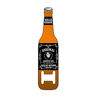 Country Western Music Collectibles - Willie Nelson Magnetic Metal Bottle Opener