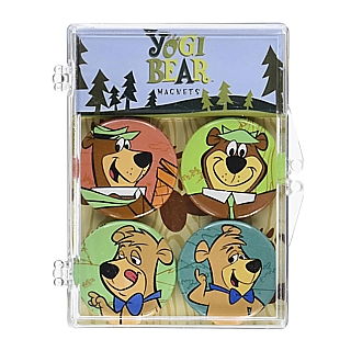Cartoon Collectibles - Yogi Bear and Boo-Boo Set of 4 Round Magnets