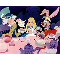 Cartoon Characters Disney Alice in Wonderland Cheshire Cat White Rabbit March Hare Mad Hatter