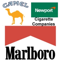 Advertising characters Cigarette Companies Joe Camel, Marlboro, Salem, Newport