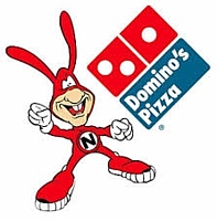 Advertising characters Dominos Pizza and Noid