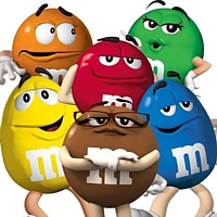 Advertising characters M&M M and M