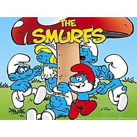 Cartoon characters The Smurfs Papa Smurf Smurfette