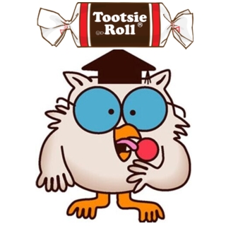 Advertising characters Tootsie Roll and Tootsie Pop Mr. Owl