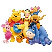 Cartoon characters Disney Winnie the Pooh Tigger Piglet Eeyore