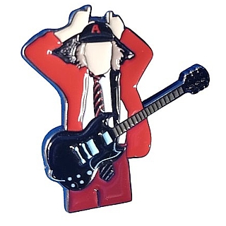 Rock and Roll Collectibles - AC/DC Angus Young Devil Horns Enamel Lapel Pin / Tie Tack