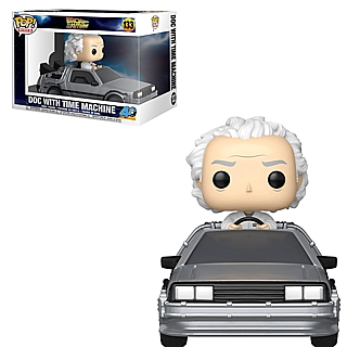80's Movie Collectibles - Back to the Future 40th Anniversary Doc Brown in Time Machine POP! Rides Vinyl Figure 133
