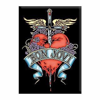 Rock and Roll Collectibles - Bon Jovi Large Metal Magnet