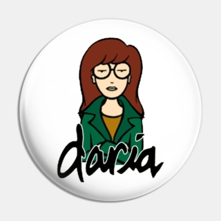 MTV 1990's Cartoon Character Collectibles - Daria Metal Pinback Button