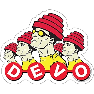 1980's Music Collectibles - DEVO Band LARGE Vinyl Sticker