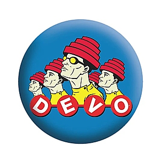 1980's Music Collectibles - DEVO Band Metal Pinback Button