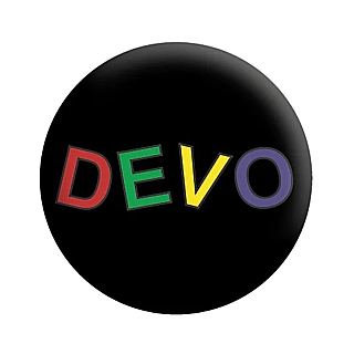 1980's Music Collectibles - DEVO Logo Metal Pinback Button