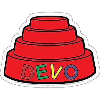 1980's Music Collectibles - DEVO Hat LARGE Vinyl Sticker