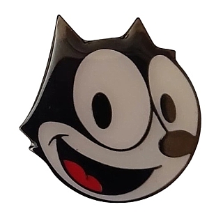 Cartoon Collectibles - Felix the Cat Face Enamel Lapel Pin / Tie Tack