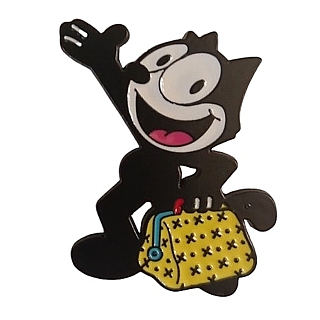 Cartoon Collectibles - Felix the Cat with Magic BagEnamel Lapel Pin / Tie Tack