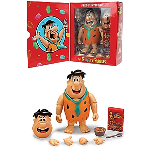 Television Character Collectibles - Hanna Barbera's The Flintstones Fred Flintstone with Fruity Pebbles 1:12 Scale Action Figure by Jada Toys