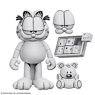 Garfield Collectibles - Garfield Black and White Daily Comic Strip Action Figure by Boss Fight Studios - Entertainment Earth Exlcusive