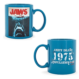 Horror Movie Collectibles - JAWS 20 ounce Ceramic Mug Amity Island 1975 Population 2488 by Silver Buffalo