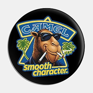 Cigarette Collectibles - Joe Camel Smooth Character Metal Pinback Button
