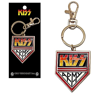 Rock and Roll Collectibles - KISS Army Enameled Metal Keychain Keyring